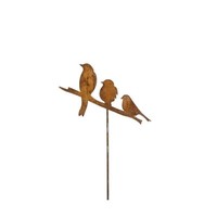 "Metall-Stecker \"Vogeltrio\" Gartenstecker Bodenstecker Garten Balkon Deko"