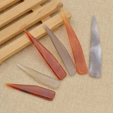 6Pcs Agate Burnisher Handmade Polishing Knife Jewelry Craft Tool for Gold Sliver