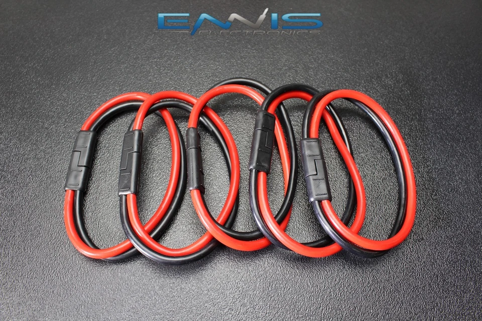 (5) 10 GAUGE QUICK DISCONNECT 2 PIN 10'' LEAD POLARIZED WIRE HARNESS AQK-12-10BG - Image 4 of 4