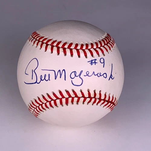 Bill Mazeroski Pittsburgh Pirates signed autographed baseball AMCo COA 22569