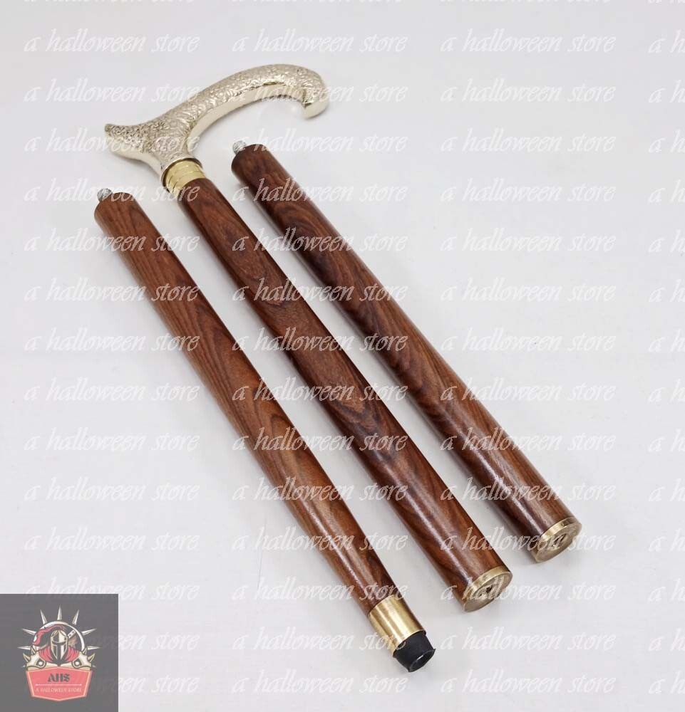 Designer Solid Brass Derby Head Handle Victorian … - image 7