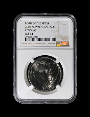 NEW ZEALAND. 2003, 50 Cents - NGC MS64 - Lord of the Rings