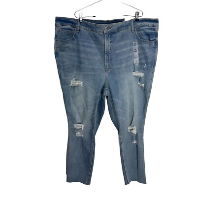 Old Navy Distressed High Rise Jeans Womens Size 28 Waist Stretch 360 Casual