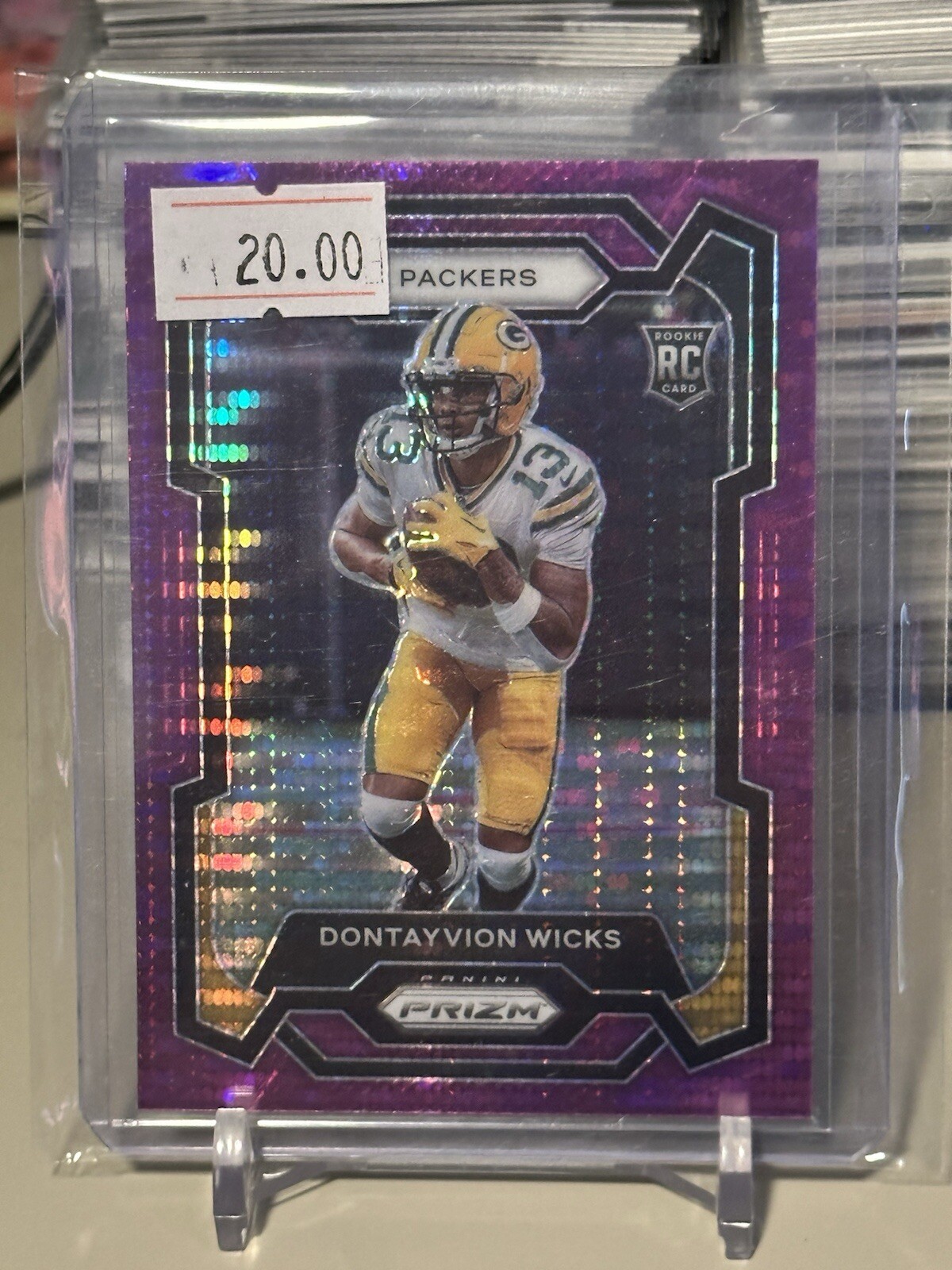 2023 Panini Prizm - Rookies Purple Pulsar Prizm #333 Dontayvion Wicks (RC)🔥MINT