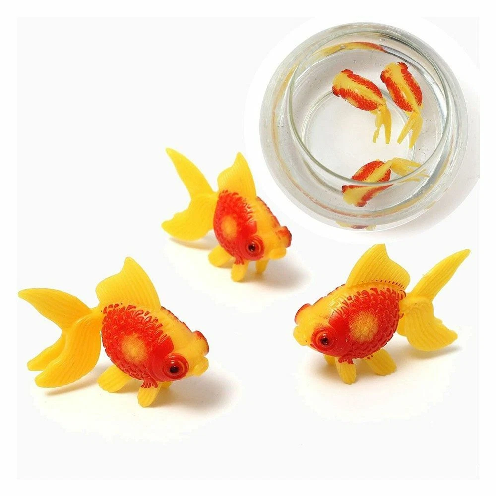 3Pcs Ornament Plastic Decoration Fake Fish Gold Fish Aquarium Tank