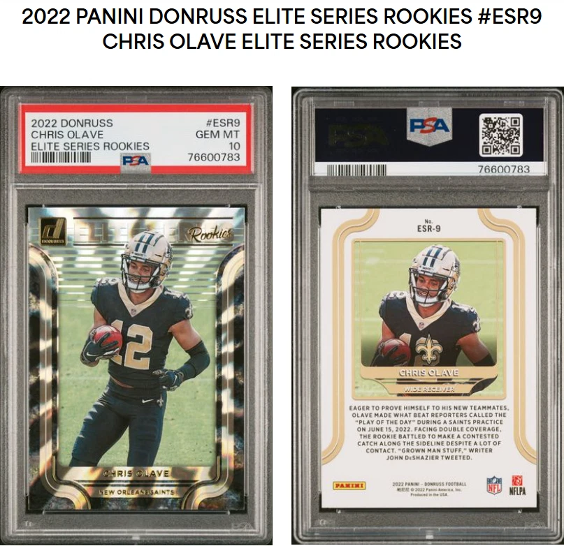 Chris Olave Panini Donruss Elite Series Rookies #ESR9 Base