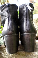 Kennel & Schmenger Stiefeletten, Zipper hinten, schimmerndes Schwarz, Gr. 5 1/2