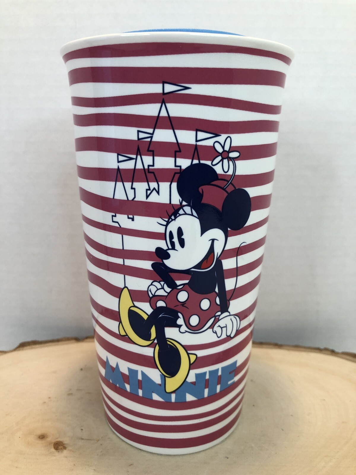 Disney Parks Minnie Mouse Ceramic Travel Mug Unused