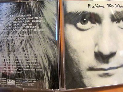 PHIL COLLINS FACE VALUE early CD press Germany UK Import ERIC CLAPTON, GENESIS
