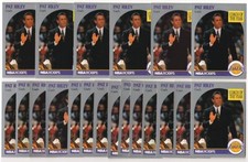 x20 Pat Riley 1990-91 Hoops Basketball card #317 lot/set Los Angeles Lakers NBA!