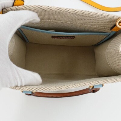 TORY BURCH 直営OUTLET BLAKE CANVAS Classic Cuoスモールトート TORY BURCH 直営OUTLET BLAKE CANVAS Classic Cuoスモールトート