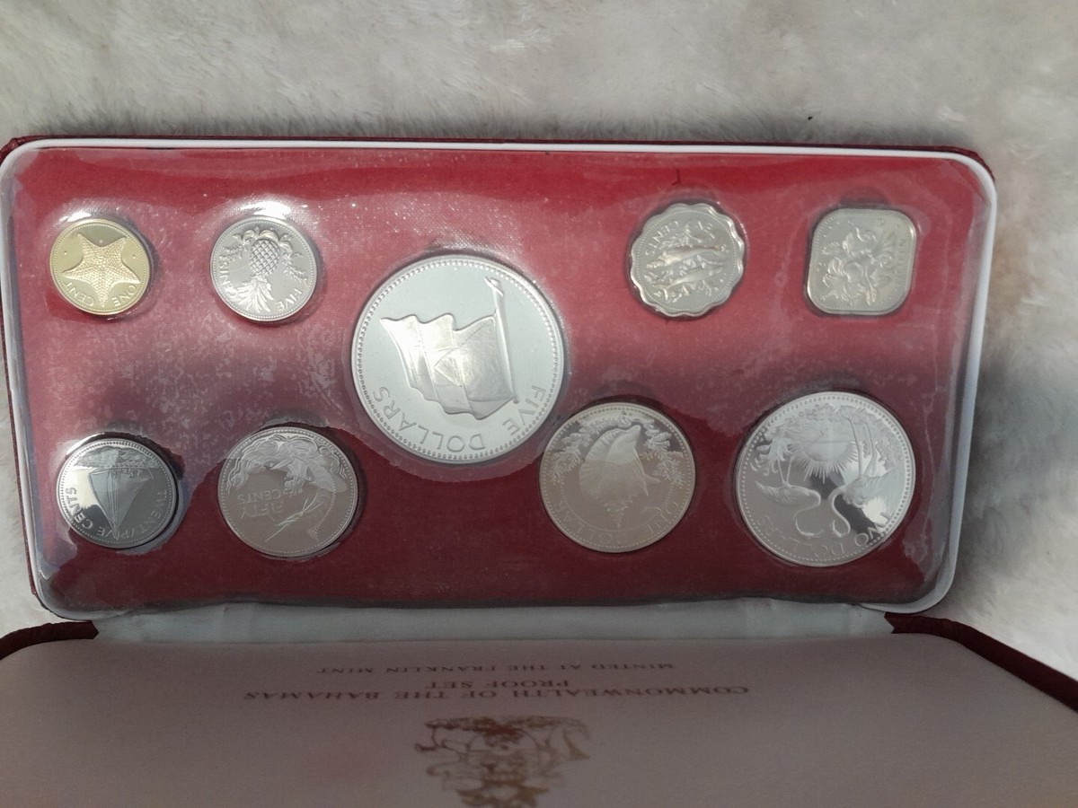 1円スタート】BAHAMAS PROOF SET 1974／バハマ プルーフセット／銀貨