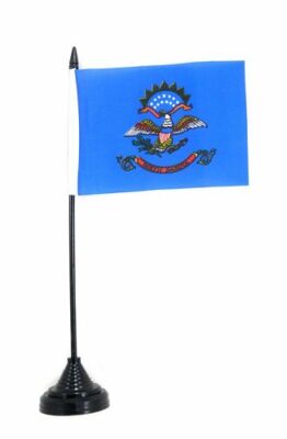 Fahne / Tischflagge USA - North Dakota 10 x 15 cm Tischfahne Flagge