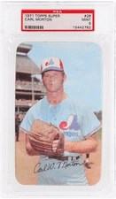 1971 Topps Super Carl Morton #28 PSA 9