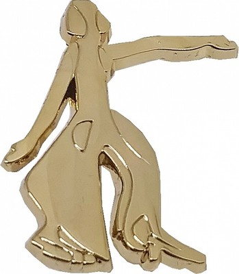 Delta Sigma Theta Lady Fortitude Lapel Pin [Gold - 1'']