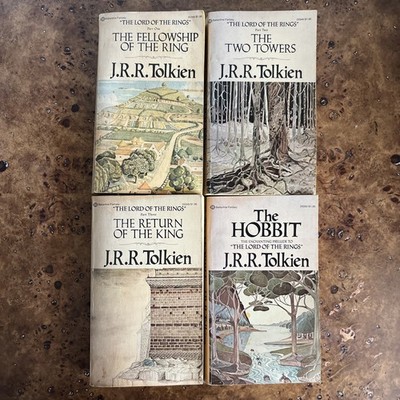 The Hobbit & Lord of the Rings Trilogy by J.R.R. Tolkien 1970s Ballantine Set