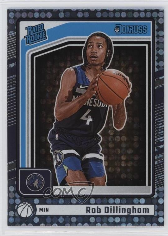 2024-25 Panini Donruss Rated Rookie Disco Rob Dillingham #204 1pe0
