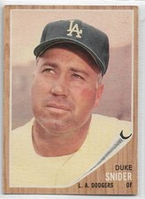 1962 Topps Duke Snider (Dodgers) #500 Nicely Centered EX+