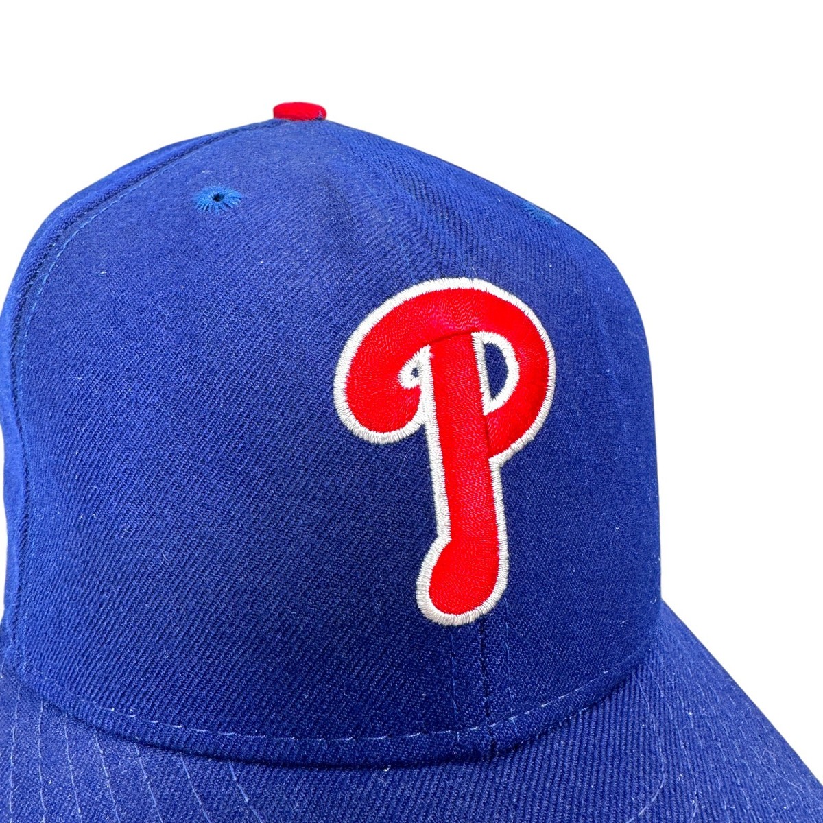 80s~90s フィリーズ キャップ vintage 古着 newera 旧ロゴ Vintage New Era Philadelphia Phillies Fitted Hat Men 6 7/8 Blue