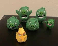 Angry Birds Rovio 2016 Action Figure Screaming Pig Chuck PVC Lot Of 6