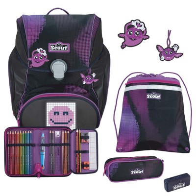 Scout Alpha Exklusiv ''Movie Star'' - Schulranzen Set 5tlg. Pink Pixel *NEU*
