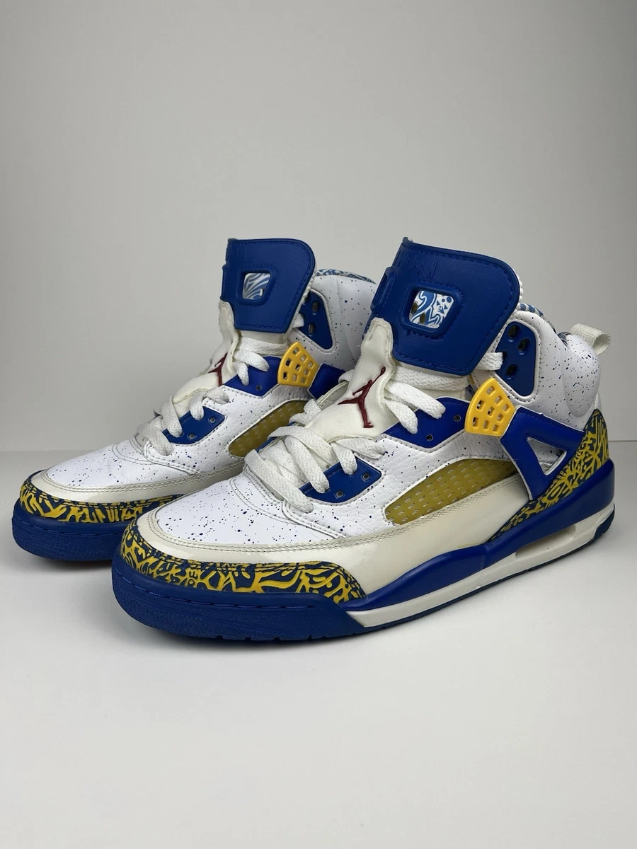 Nike Air Jordan Spizike "Do the Right Thing" Weiß Blau Gelb Herren 10,5 Retro