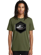 Ufo-Icon-1 Mens Graphic Tee, 100% Cotton, Casual Summer Wear