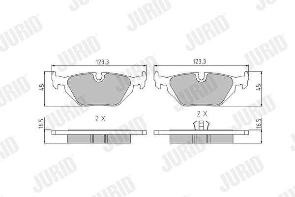 Jurid 571527J Bremsbelagsatz, Scheibenbremse FüR Alpina Bmw Wiesmann-image