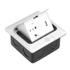 ⊹Floor Electrical Outlet Embedded Pop Up Socket Box EU Standard USB Power