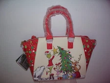 LOUNGEFLY DR SEUSS HOW THE GRINCH STOLE CHRISTMAS TREE BAG SATCHEL IN HAND