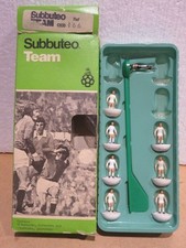 Squadra di calcio Subbuteo team ref. 166 ridipinti vintage epoca originale rotti