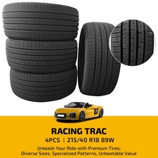 4 Tires 21540zr18 89w Racing Trac As All Season Responsive Handling Wet