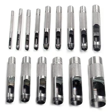 Utoolmart Round Steel Hollow Punch Set 3mm to 25mm Leather Craft Hollow Hole ...