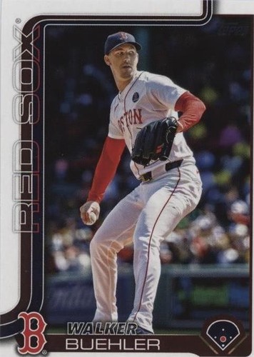 2025 Topps Finest Baseball Walker Buehler Rare Blue Refractor Red