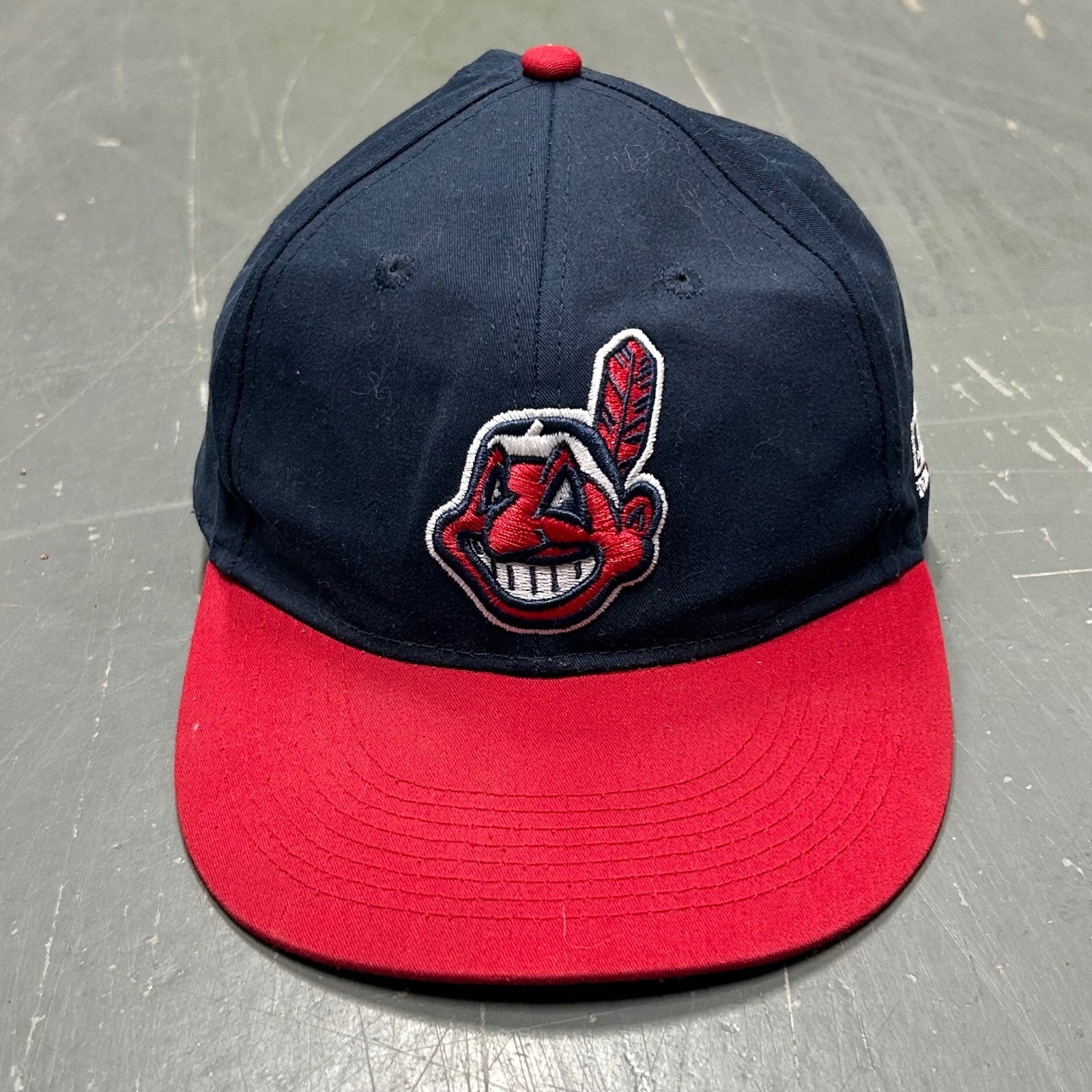 Cleveland Indians Chief Wahoo MLB Hat Navy Red OC Sports Adjustable Baseball Cap
