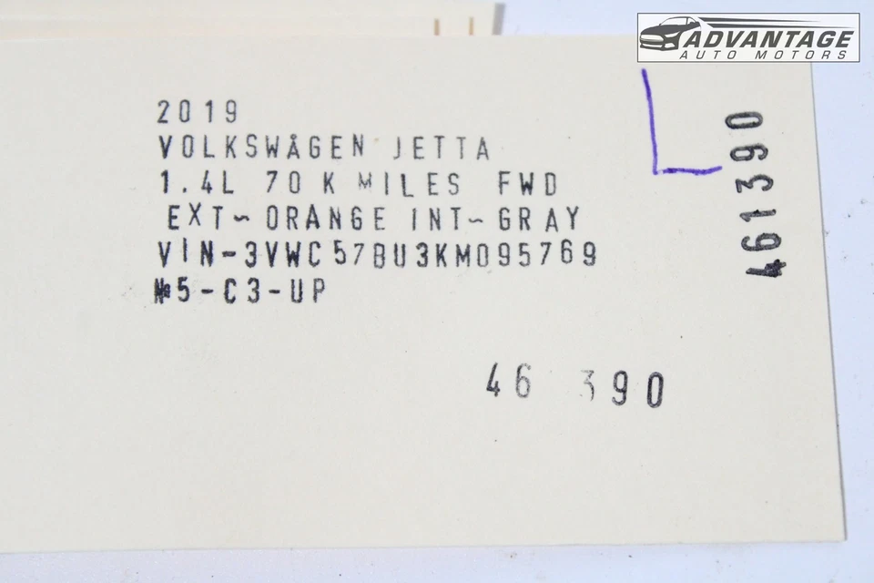 2019-2024 VOLKSWAGEN JETTA ЛЕВЫЙ БОКОВОЙ ПОЛ ДНИЩЕ ЗАЩИТА ОТ БРЫЗГ ЩИТОК OEM - Изображение 4 из 4