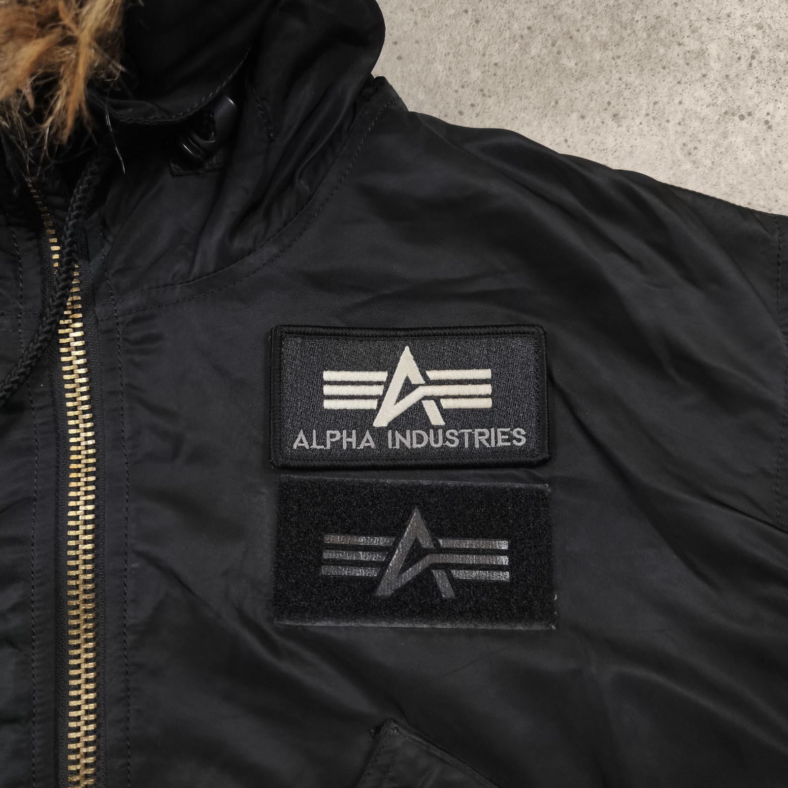 Alpha Industries Custom Bomber Jacket Hooded Flye… - image 5