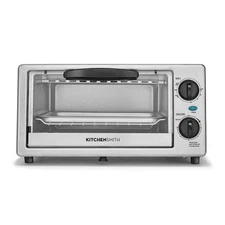 KITCHENSMITH BY BELLA TOASTER OVEN STAINLESS STEEL SMALL TOASTER - SILVER