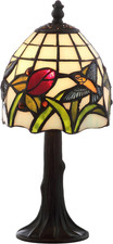 Hummingbird Tiffany-Style 12" LED Table Lamp for Home  Office Decor