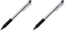 Tombow 55593 MONO Graph Lite Ballpoint Pen, Silver, 2-Pack
