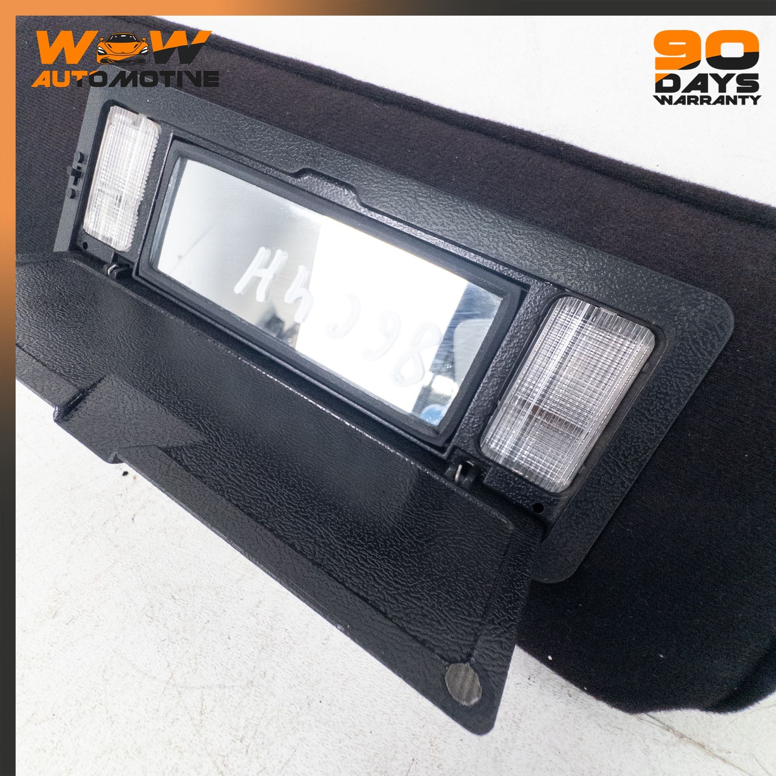 84-96 CHEVROLET CORVETTE C4 FRONT RIGHT LEFT SUN VISOR PAIR MIRROR BLACK SET OEM