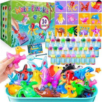 JOPSHEEN 30 Farben Magic Water Elf, DIY Aqua Fairy Gel Bastelset für Kinder,