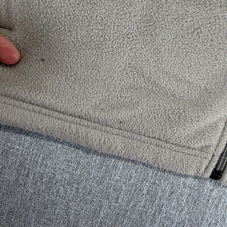 Columbia Chaleco Chaqueta Para Hombres XL Marrón Cremallera Completa Vellón Cuello Simulado Exterior Foto 4 de 4