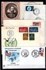 / FRANCE, NORWAY, TUNISIA - 5 FDC - SPACE, BOATS, MILITARY UNIFORMS