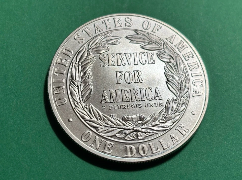 1996 "S" Uncirculated *COMMUNITY SERVICE* BU Silver Dollar (No Box Or Coa) - Image 2 of 2