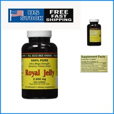 Natural Royal Jelly 2000 mg - 75 Caps - Pure Freeze Dried Health Supplement