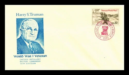 DR JIM STAMPS US COVER WORLD WAR I VETERANS FDC HARRY S TRUMAN VETERAN