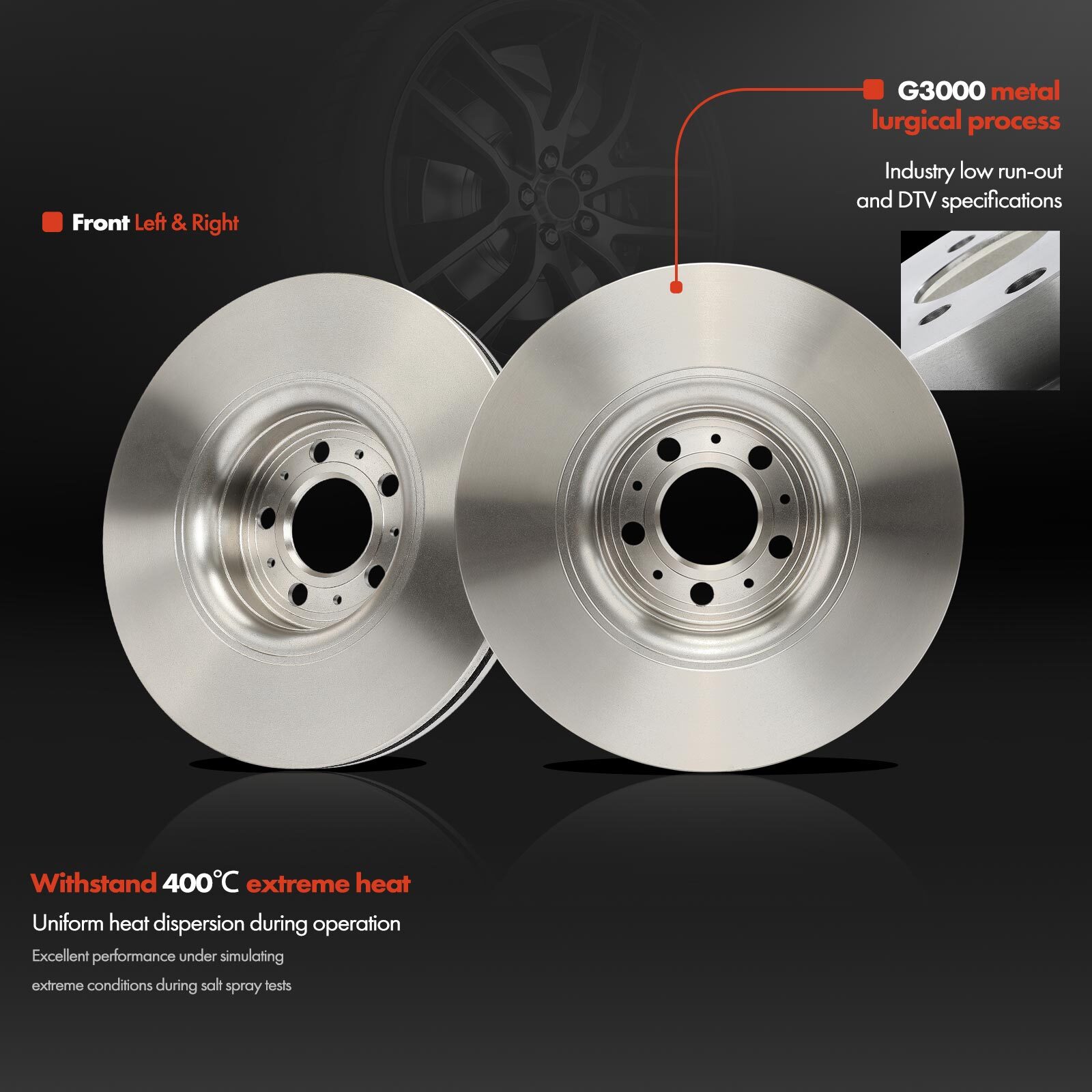 Vented Brake Discs & Brake Pads Front 336mm for Volvo XC90 I 275 0214