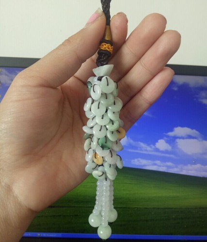 100% certified natural green jadeite jade pendant pendant car buckle 车挂 AA+ - Picture 1 of 2
