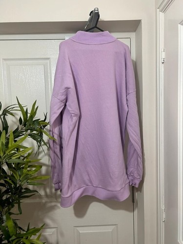 Lazy oaf lavender lilac purple cat jumper sweater autumn winter dress one size - Picture 7 of 8